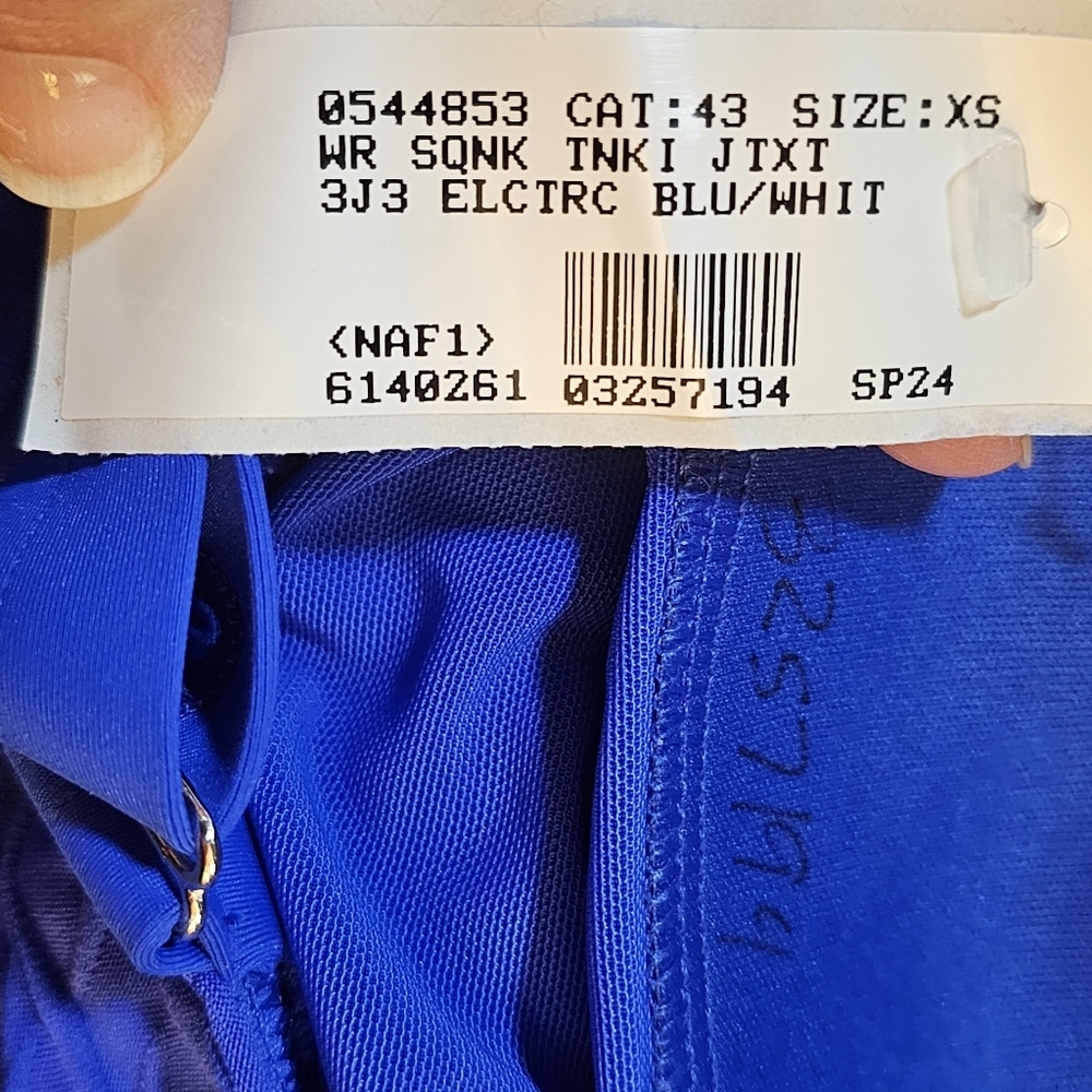 Lands' End Tankini Top Square Neck Textured Women's Swim NWT XS - Picture 4 of 6